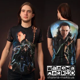 Футболки с полной запечаткой: Тор Локи 